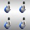 Service Caster 4 Inch 316SS Blue Poly Swivel 1-3/4 Inch Expanding Stem Caster Set Brake SCC SCC-SS316EX20S414-PPUBBLUE-TLB-134-4 - alternate 1